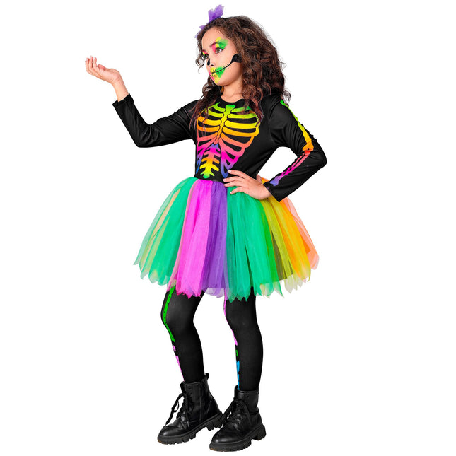 Robe d'Halloween Squelette coloré