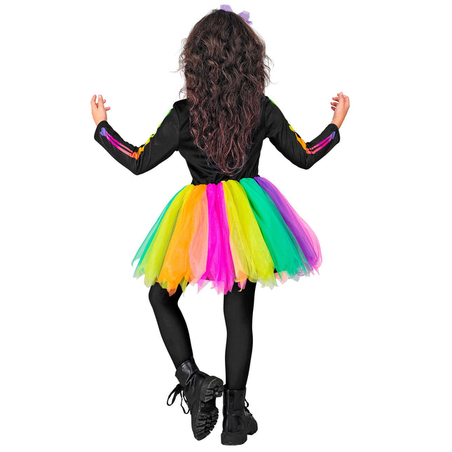 Robe d'Halloween Squelette coloré