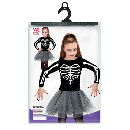 Robe d'Halloween Fille Ballerine Squelette