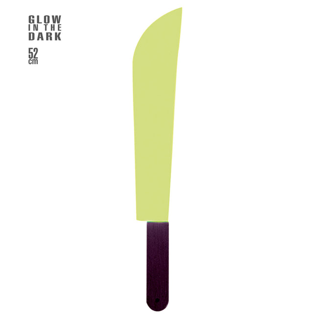 Faux couteau d'Halloween Machette phosphorescente