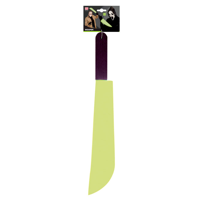 Faux couteau d'Halloween Machette phosphorescente