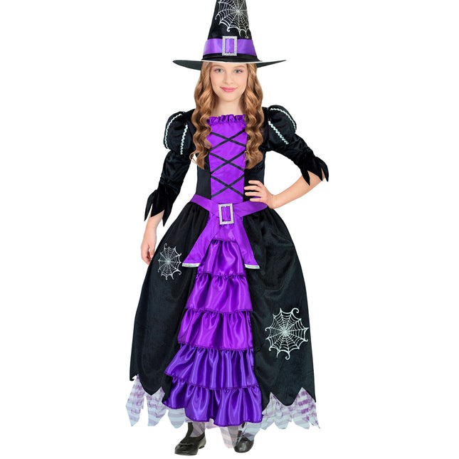 Robe d'Halloween Violet Fille Sorcière