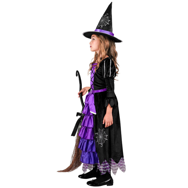 Robe d'Halloween Violet Fille Sorcière