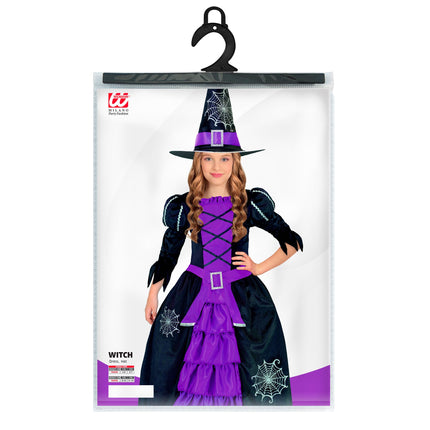 Robe d'Halloween Violet Fille Sorcière