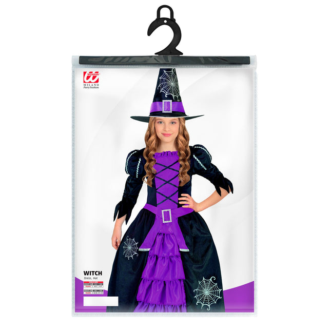Robe d'Halloween Violet Fille Sorcière
