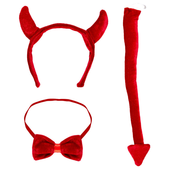 Ensemble d'accessoires d'Halloween Diable Rouge