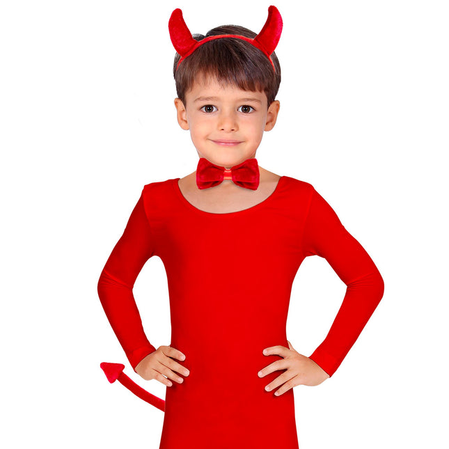 Ensemble d'accessoires d'Halloween Diable Rouge