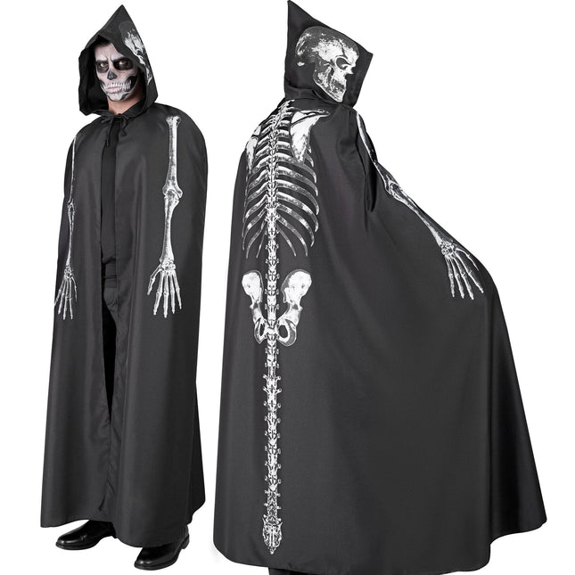 Cape d'Halloween Squelette 1.5m
