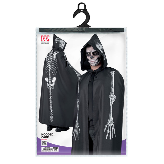 Cape d'Halloween Squelette 1.5m