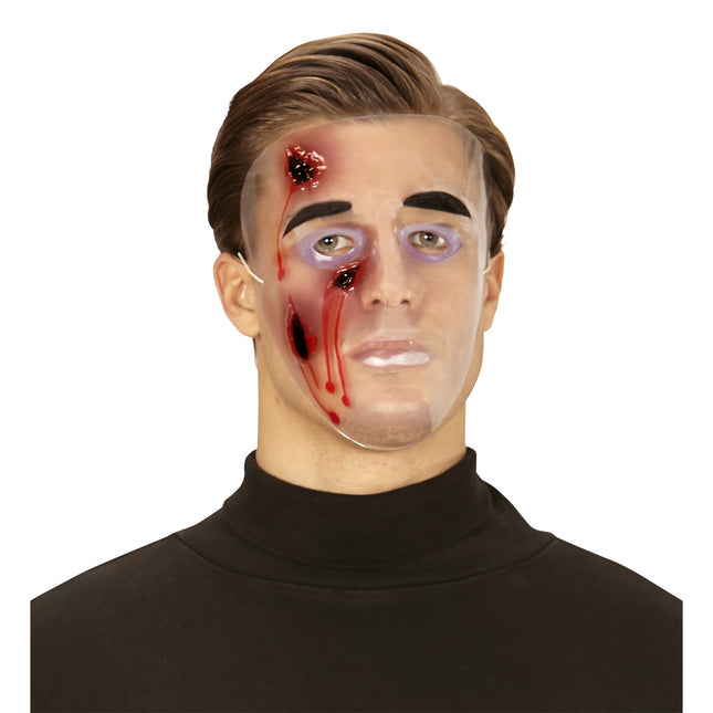 Masque d'Halloween plaie saignante