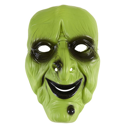 Masque d'Halloween Vert Néon Sorcière
