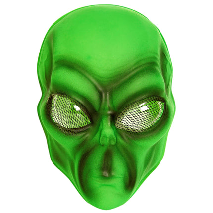 Masque d'Halloween Alien vert en plastique