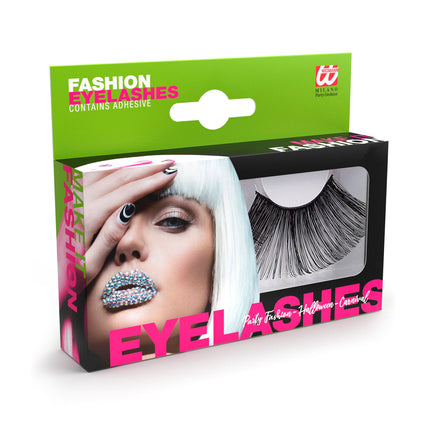 Faux cils noirs longs