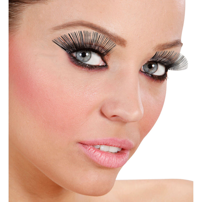 Faux cils noirs longs