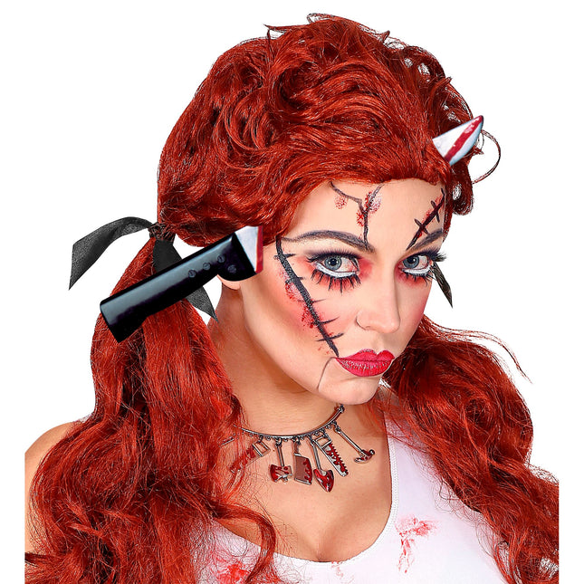 Bandeau d'Halloween couteau argenté