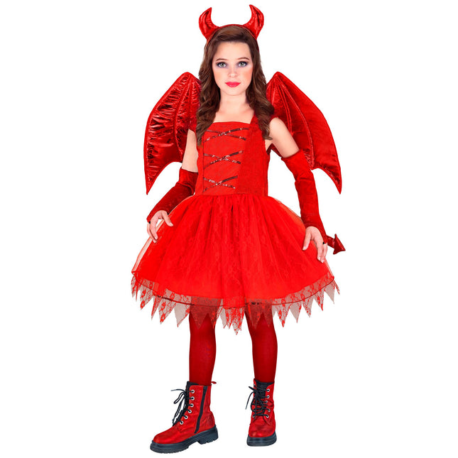 Costume d'Halloween Fille Rouge Duicel 6 pièces