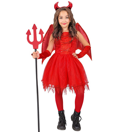 Costume d'Halloween Fille Rouge Duicel 6 pièces