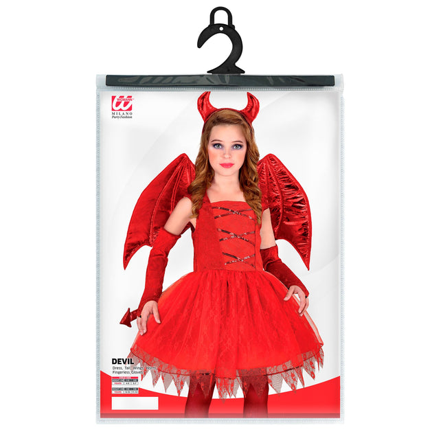 Costume d'Halloween Fille Rouge Duicel 6 pièces