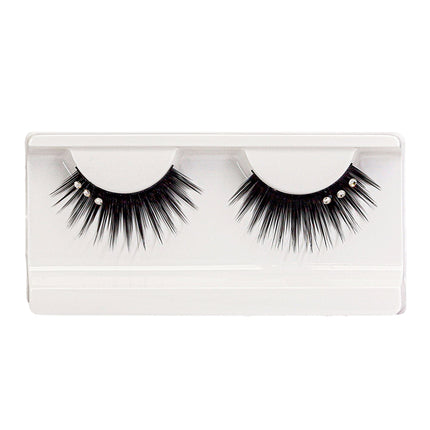 Faux cils noirs avec pierres