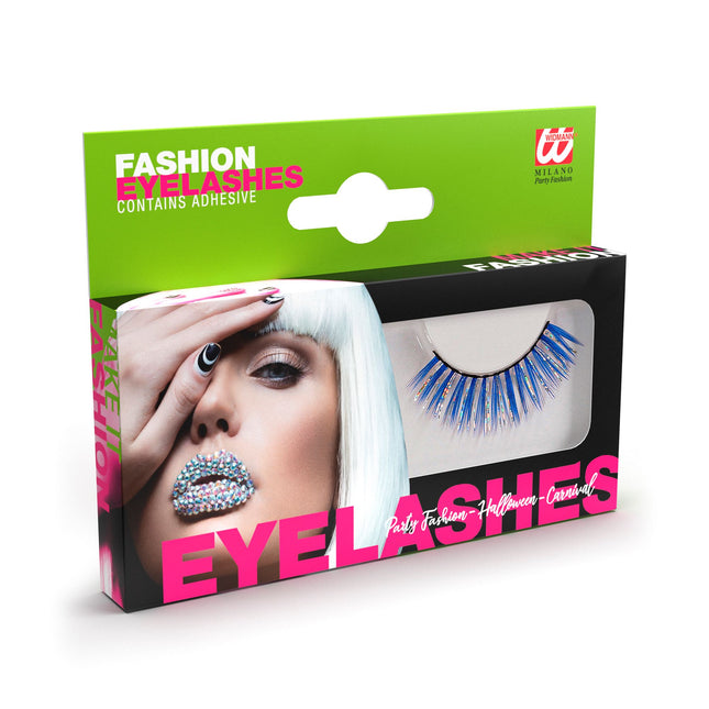 Faux cils bleus