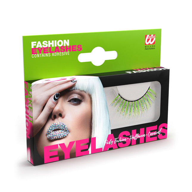 Faux cils verts