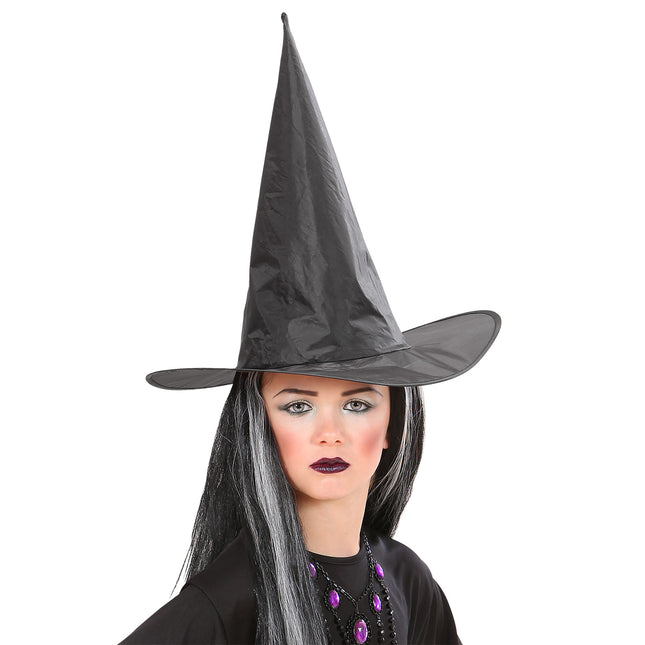 Chapeau d'Halloween sorcière noire