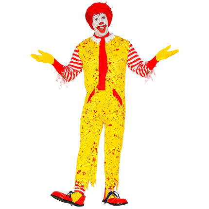 Costume d'Halloween Clown jaune pour homme