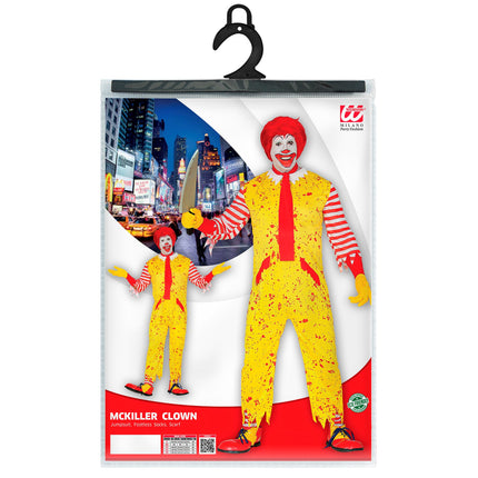 Costume d'Halloween Clown jaune pour homme