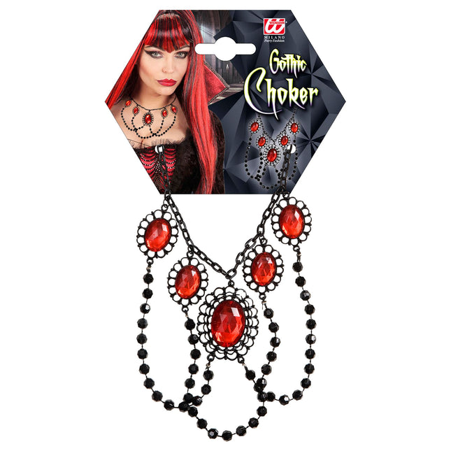 Collier d'Halloween avec pierres
