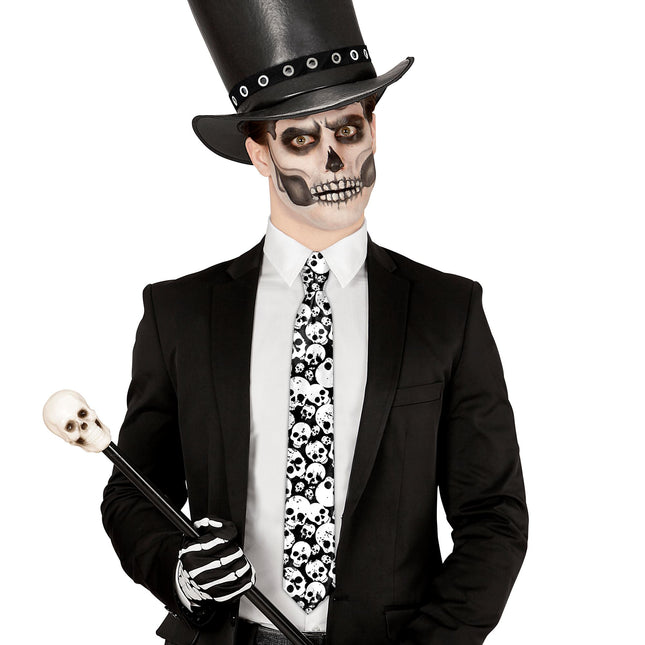 Cravate d'Halloween - crânes