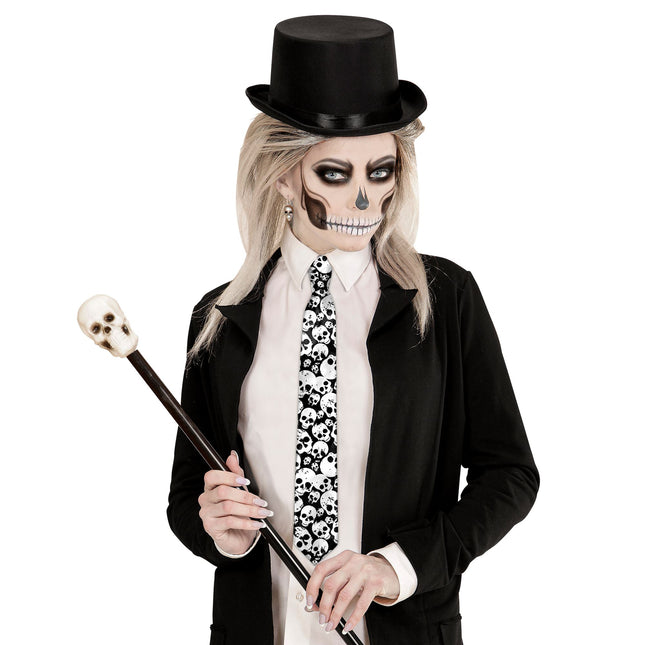 Cravate d'Halloween - crânes