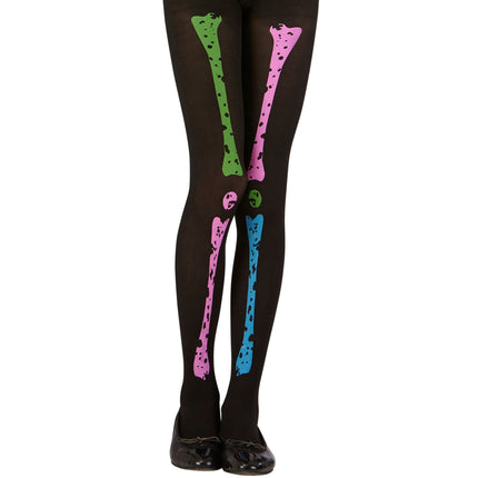 Collants d'Halloween Enfant Squelette