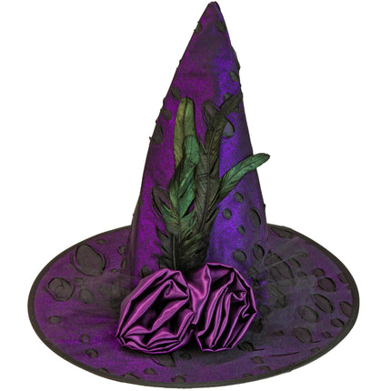 Chapeau d'Halloween sorcière mauve