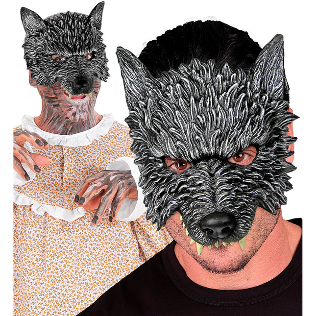 Masque d'Halloween Loup Gris