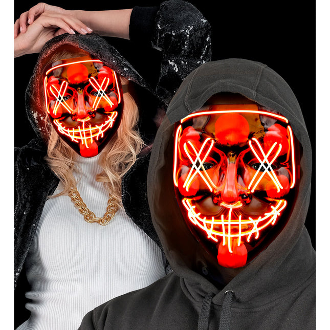 Masque d'Halloween rouge avec lumière