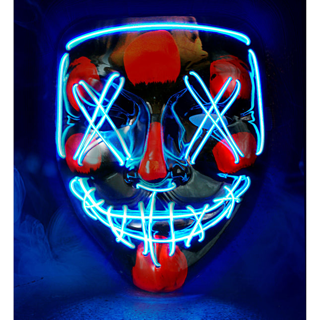 Masque d'Halloween Bleu avec lumière