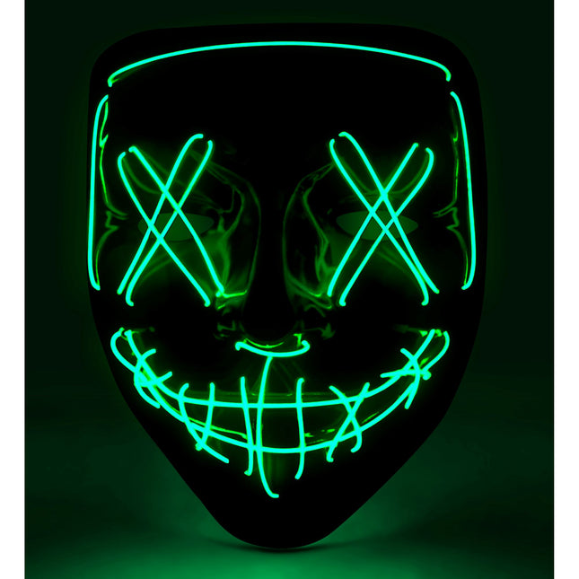 Masque d'Halloween Vert avec lumière