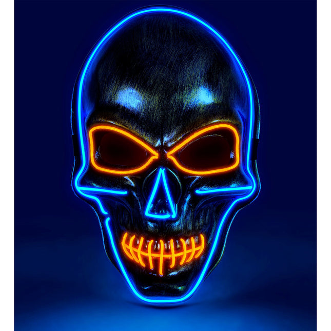 Masque d'Halloween Crâne coloré avec lumière