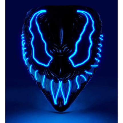 Masque d'Halloween Monstre bleu avec lumière