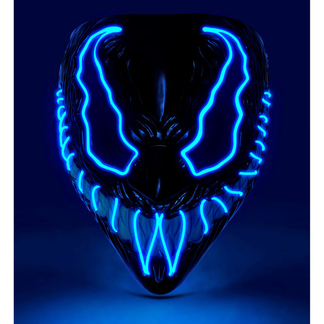 Masque d'Halloween Monstre bleu avec lumière