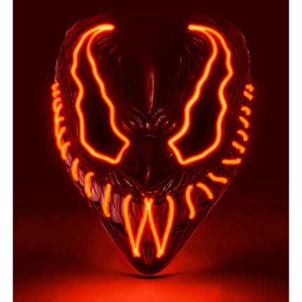 Masque d'Halloween Monstre rouge avec lumière