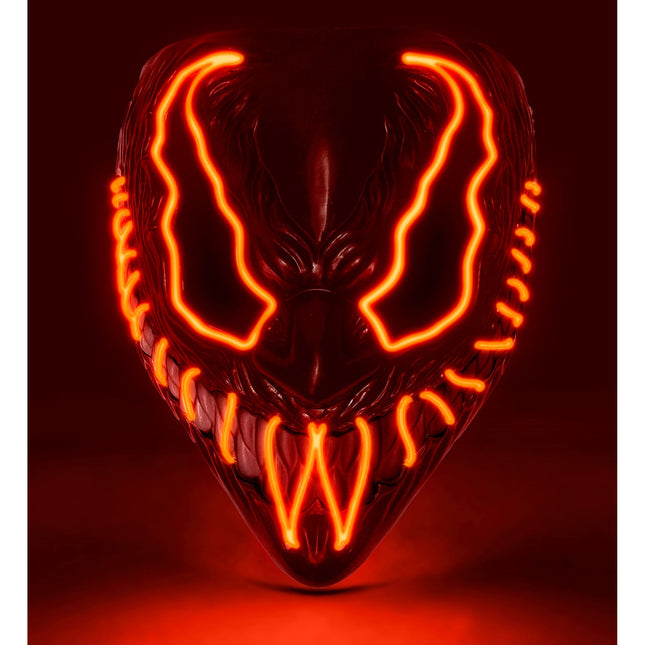 Masque d'Halloween Monstre rouge avec lumière