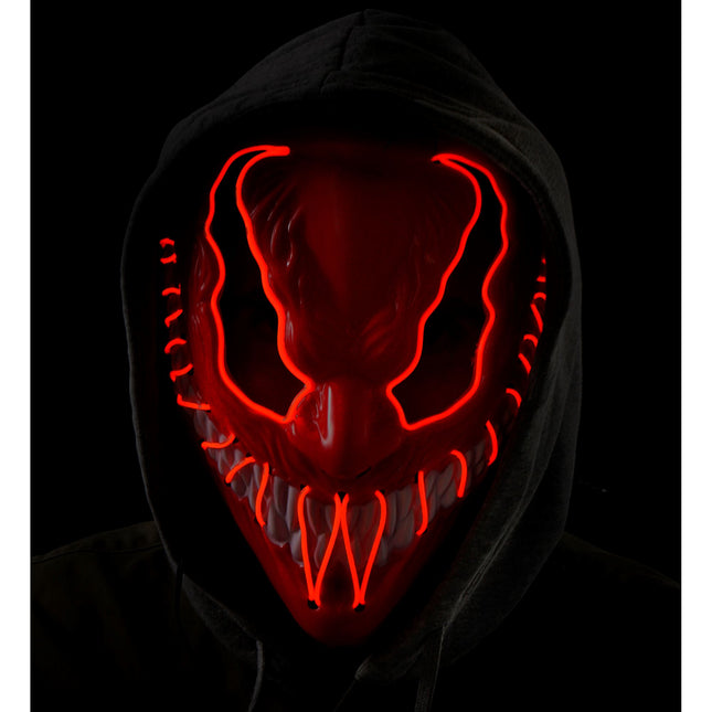 Masque d'Halloween Monstre rouge avec lumière