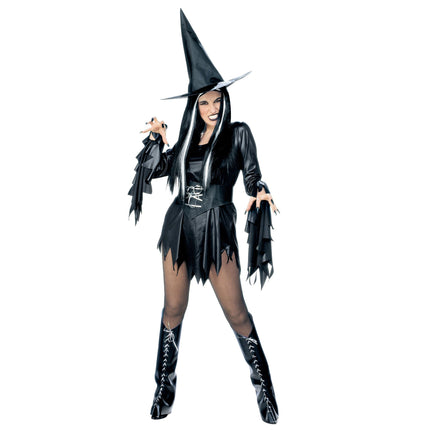 Robe d'Halloween Noir Dames Sexy Sorcière