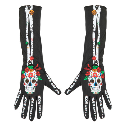 Gants Dia De Los Muertos 40cm