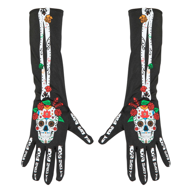 Gants Dia De Los Muertos 40cm