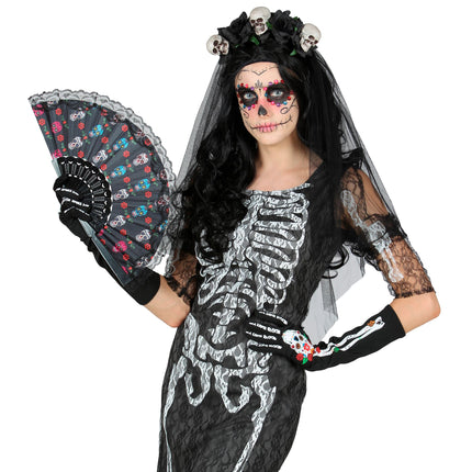 Gants Dia De Los Muertos 40cm