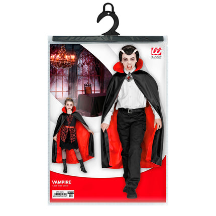 Cape d'Halloween Noir Rouge Enfant