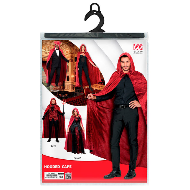 Cape d'Halloween Velours Rouge 1.5m