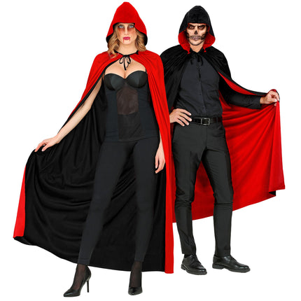 Cape d'Halloween Noir Rouge